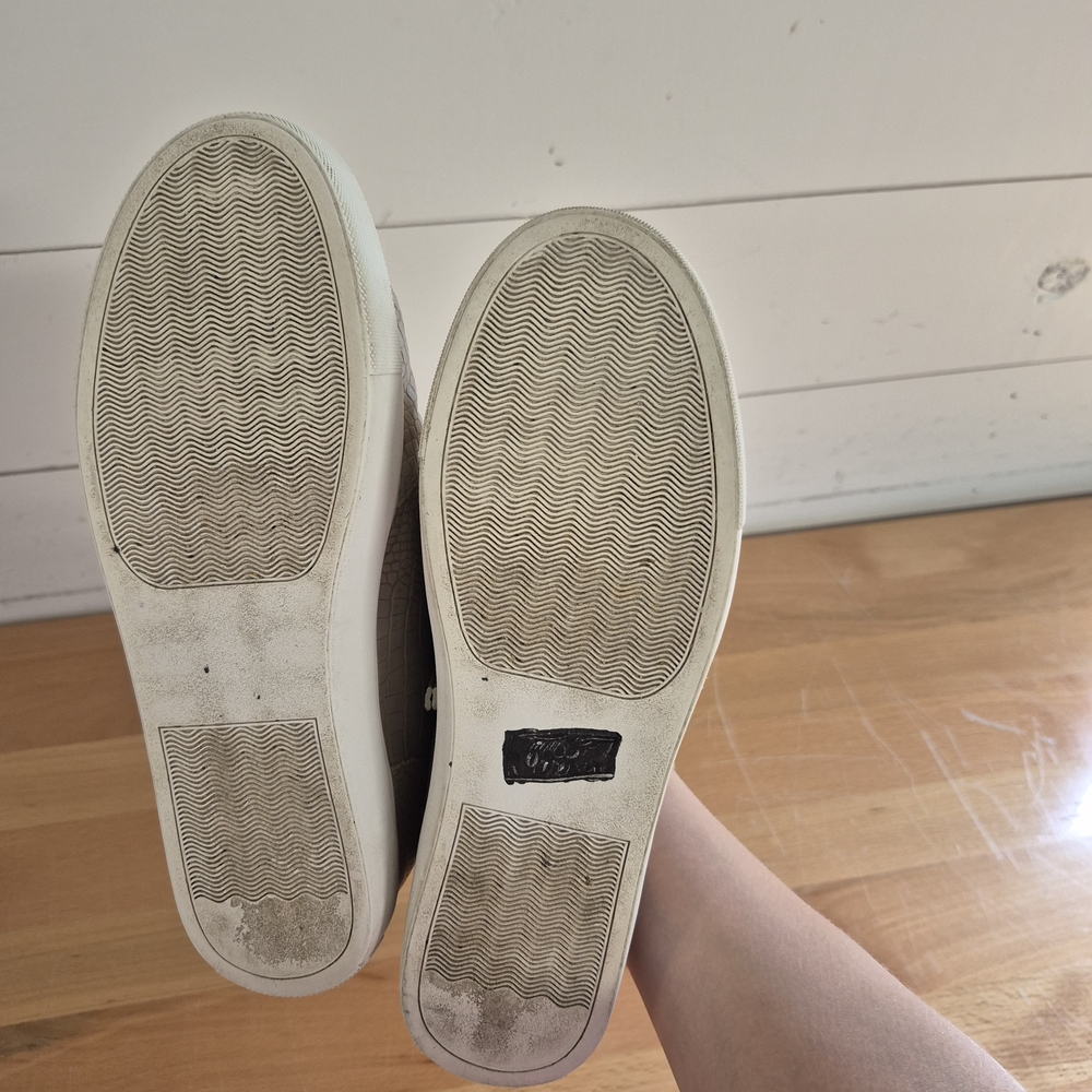 Steve Madden Women Taupe Faux Croc Caliber High Top Zip Platform Sneakers  - Picture 5 of 7